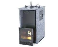 печь для бани изистим геленджик м2 premium в трехстор. кожухе из талькохлорита закр.верх вход слева